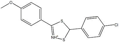 5-(4-Chlorophenyl)-3-(4-methoxyphenyl)-1,4,2-dithiazole-2-cation,,结构式