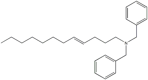 (4-ドデセニル)ジベンジルアミン 化学構造式