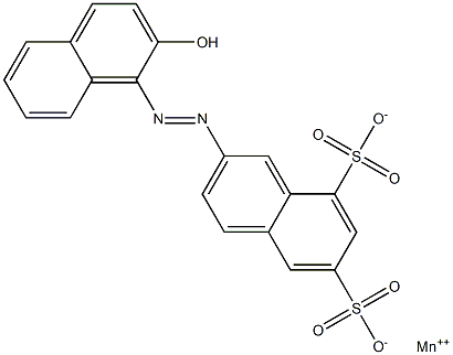 2-[(2-ヒドロキシ-1-ナフチル)アゾ]-6,8-ナフタレンジスルホン酸マンガン(II) 化学構造式