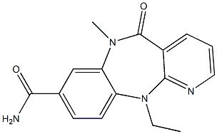 11-Ethyl-6,11-dihydro-6-methyl-5-oxo-5H-pyrido[2,3-b][1,5]benzodiazepine-8-carboxamide,,结构式