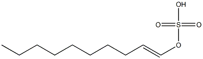 Sulfuric acid hydrogen 1-decenyl ester,,结构式