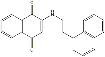 5-[(1,4-Dihydro-1,4-dioxonaphthalen)-2-ylamino]-3-phenylpentanal,,结构式