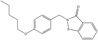 2-[4-(Pentyloxy)benzyl]-1,2-benzisothiazol-3(2H)-one Structure