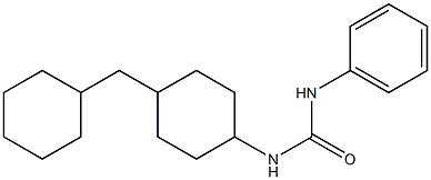 1-[4-(シクロヘキシルメチル)シクロヘキシル]-3-フェニル尿素 化学構造式