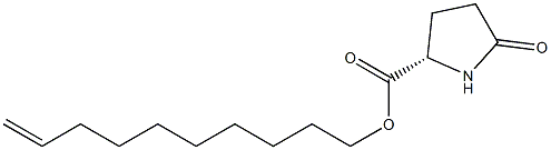 (S)-5-オキソピロリジン-2-カルボン酸9-デセニル 化学構造式