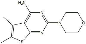 4-Amino-2-morpholino-5,6-dimethylthieno[2,3-d]pyrimidine 结构式