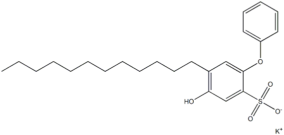 4-Hydroxy-5-dodecyl[oxybisbenzene]-2-sulfonic acid potassium salt,,结构式