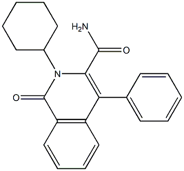 1-Oxo-2-cyclohexyl-4-(phenyl)-1,2-dihydroisoquinoline-3-carboxamide Struktur