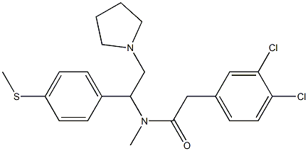 3,4-Dichloro-N-methyl-N-[1-(4-methylthiophenyl)-2-(1-pyrrolidinyl)ethyl]benzeneacetamide Structure