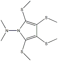 N,N-Dimethyl-2,3,4,5-tetrakis(methylthio)-1H-pyrrol-1-amine Structure