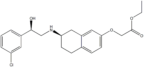 (7R)-5,6,7,8-Tetrahydro-7-[[(R)-2-hydroxy-2-(3-chlorophenyl)ethyl]amino]-2-[(ethoxycarbonyl)methoxy]naphthalene Struktur