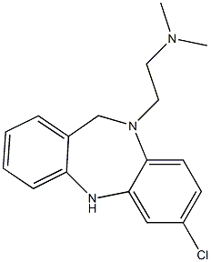 10,11-Dihydro-7-chloro-10-[2-(dimethylamino)ethyl]-5H-dibenzo[b,e][1,4]diazepine 结构式