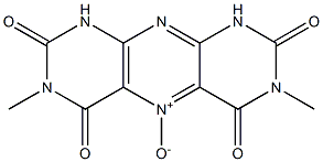 1,3,7,9-テトラヒドロ-3,7-ジメチルピリミド[5,4-g]プテリジン-2,4,6,8-テトラオン5-オキシド 化学構造式