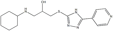 1-[[5-(4-Pyridyl)-4H-1,2,4-triazol-3-yl]thio]-3-(cyclohexylamino)-2-propanol Struktur