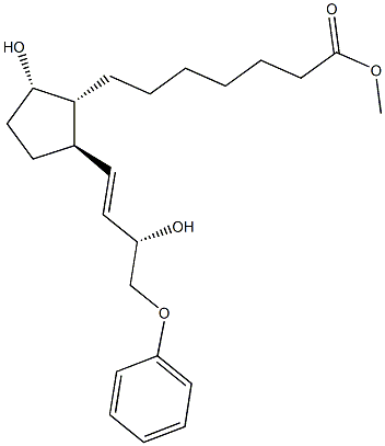 (9S,13E,15S)-9,15-Dihydroxy-16-phenoxy-17,18,19,20-tetranorprost-13-en-1-oic acid methyl ester Structure