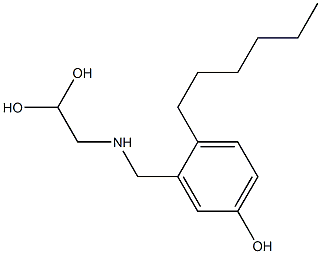 3-[(2,2-Dihydroxyethyl)aminomethyl]-4-hexylphenol Structure