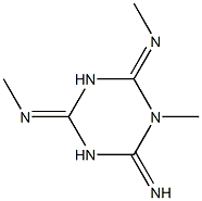 Hexahydro-1-methyl-2-imino-4,6-bis(methylimino)-1,3,5-triazine,,结构式