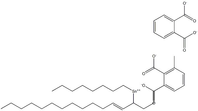 Bis[phthalic acid 1-(1-tridecenyl)]dioctyltin(IV) salt Structure