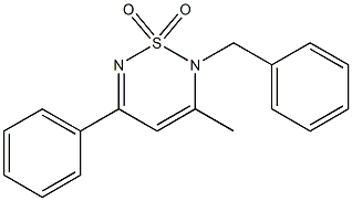 2-ベンジル-3-メチル-5-フェニル-2H-1,2,6-チアジアジン1,1-ジオキシド 化学構造式