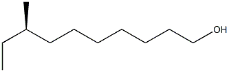 (R)-8-メチル-1-デカノール 化学構造式