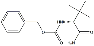 (-)-[(R)-1-カルバモイル-2,2-ジメチルプロピル]カルバミン酸ベンジル 化学構造式