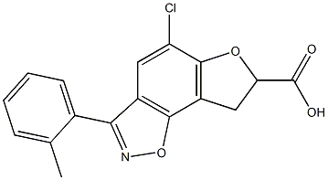 5-Chloro-7,8-dihydro-3-(2-methylphenyl)furo[2,3-g][1,2]benzisoxazole-7-carboxylic acid Structure