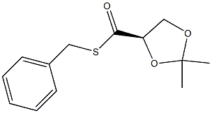 (4R)-2,2-Dimethyl-1,3-dioxolane-4-thiocarboxylic acid S-benzyl ester Structure