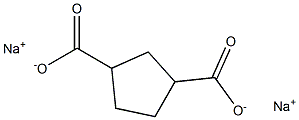 1,3-Cyclopentanedicarboxylic acid disodium salt Structure