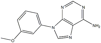 6-Amino-9-(3-methoxyphenyl)-9H-purine,,结构式