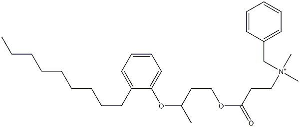 N,N-Dimethyl-N-benzyl-N-[2-[[3-(2-nonylphenyloxy)butyl]oxycarbonyl]ethyl]aminium Structure