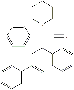 2,3,5-Triphenyl-2-(1-piperidinyl)-5-oxovaleronitrile,,结构式
