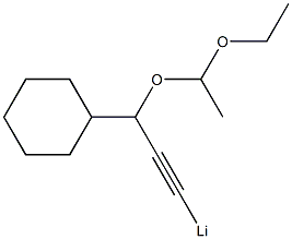 3-(1-Ethoxyethoxy)-3-cyclohexyl-1-propynyllithium,,结构式