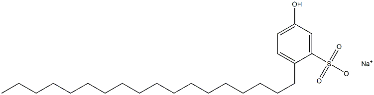 5-Hydroxy-2-octadecylbenzenesulfonic acid sodium salt Struktur