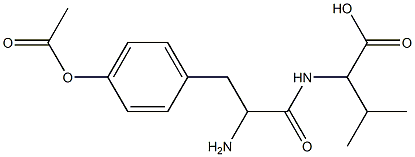 2-[3-(4-Acetoxyphenyl)-2-aminopropanoylamino]-3-methylbutanoic acid 结构式