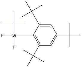 tert-ブチルジフルオロ(2,4,6-トリ-tert-ブチルフェニル)シラン 化学構造式
