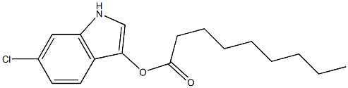 Nonanoic acid 6-chloro-1H-indol-3-yl ester Structure