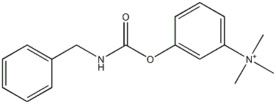 3-[[(ベンジルアミノ)カルボニル]オキシ]-N,N,N-トリメチルベンゼンアミニウム 化学構造式