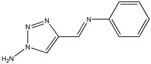 1-Amino-4-[(phenylimino)methyl]-1H-1,2,3-triazole 结构式