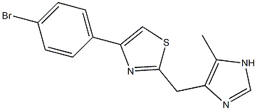 4-(4-Bromophenyl)-2-(5-methyl-1H-imidazol-4-ylmethyl)thiazole,,结构式