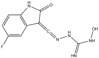 1-[[(5-Fluoro-2,3-dihydro-2-oxo-1H-indol)-3-ylidene]methyleneamino]-3-hydroxyguanidine|