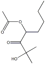 Acetic acid 1-(2-hydroxy-2-methylpropanoyl)pentyl ester Structure