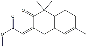 [[1,2,3,4,4a,5,6,8a-Octahydro-4,4,7-trimethyl-3-oxonaphthalen]-2-ylidene]acetic acid methyl ester,,结构式