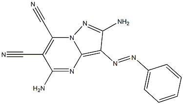  2-Amino-3-(phenylazo)-5-aminopyrazolo[1,5-a]pyrimidine-6,7-dicarbonitrile