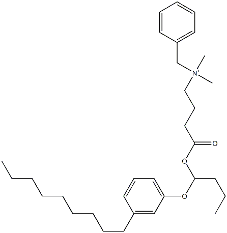 N,N-Dimethyl-N-benzyl-N-[3-[[1-(3-nonylphenyloxy)butyl]oxycarbonyl]propyl]aminium Struktur