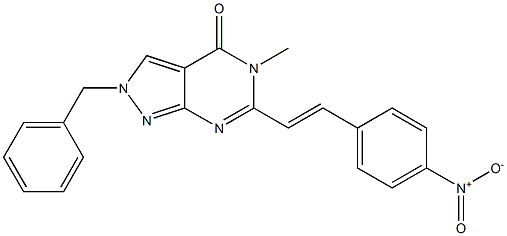 6-(p-Nitrostyryl)-2-benzyl-5-methyl-2H-pyrazolo[3,4-d]pyrimidin-4(5H)-one