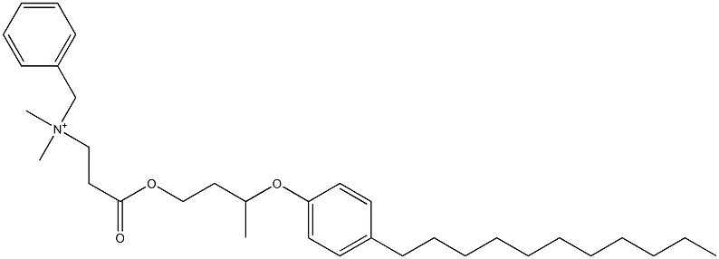 N,N-Dimethyl-N-benzyl-N-[2-[[3-(4-undecylphenyloxy)butyl]oxycarbonyl]ethyl]aminium Structure