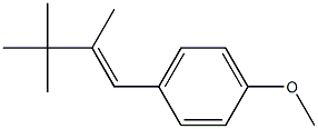 4-[(E)-2,3,3-トリメチル-1-ブテニル]-1-メトキシベンゼン 化学構造式