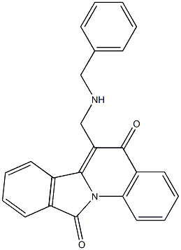 6-[(Benzylamino)methyl]isoindolo[2,1-a]quinoline-5,11(5H)-dione Structure