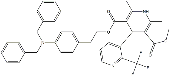 2,6-Dimethyl-4-[2-(trifluoromethyl)-3-pyridyl]-1,4-dihydropyridine-3,5-dicarboxylic acid 3-methyl 5-[2-[4-dibenzylaminophenyl]ethyl] ester