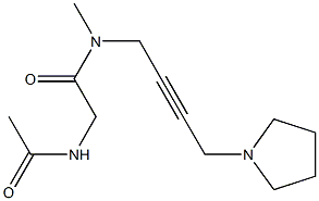 N-Methyl-N-[4-(1-pyrrolidinyl)-2-butynyl]-2-(acetylamino)acetamide Structure